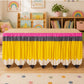 Falda decorativa colorida para mesas de fiestas y aulas