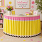 Falda decorativa colorida para mesas de fiestas y aulas