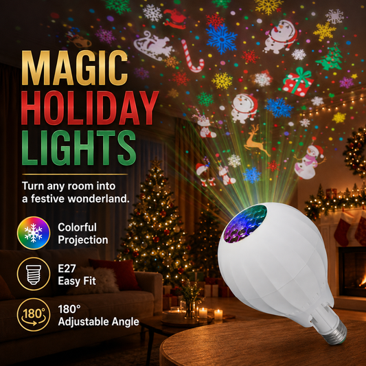 🎄✨ Proyector giratorio de luces navideñas multicolor