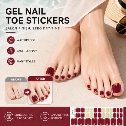 🥳OFERTA ESPECIAL 2026🥳💞Pegatinas de gel semicuradas para las uñas de los pies