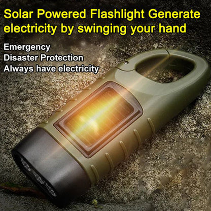 🔦 Linterna solar y de manivela | Luz de emergencia para exteriores