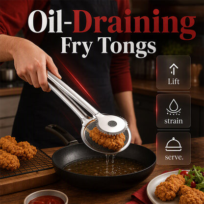 🥢 Pinzas coladoras de acero inoxidable 2 en 1 – Práctica herramienta de cocina para escurrir y filtrar ✨