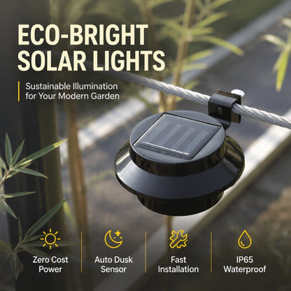 ☀️ Luz LED solar para canalones y paredes | Iluminación decorativa para exteriores