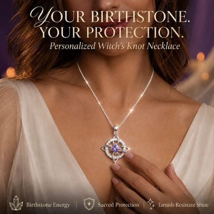 ☘️ Collar de nudo celta con piedra de nacimiento – Elegancia personalizada para cualquier estilo