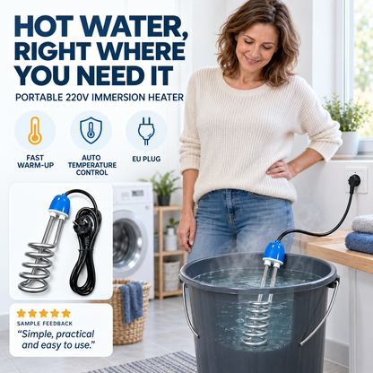 ♨️ Calentador de agua eléctrico de inmersión en espiral de acero inoxidable