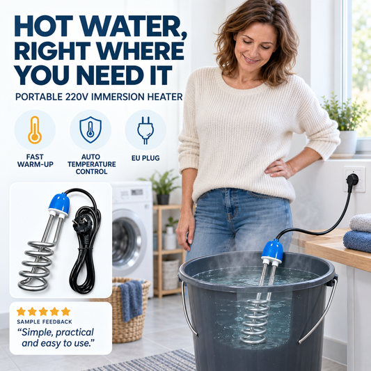♨️ Calentador de agua eléctrico de inmersión en espiral de acero inoxidable