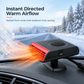❄️¡AHORA CON UN 50 % DE DESCUENTO! Ventilador desempañador y descongelador para el parabrisas del coche de 12 V/24 V – Calentador portátil para coche con base giratoria de 360°, para eliminar rápidamente el hielo y el vaho de las ventanillas del vehículo