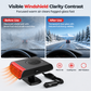 ❄️¡AHORA CON UN 50 % DE DESCUENTO! Ventilador desempañador y descongelador para el parabrisas del coche de 12 V/24 V – Calentador portátil para coche con base giratoria de 360°, para eliminar rápidamente el hielo y el vaho de las ventanillas del vehículo