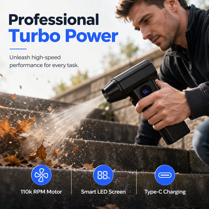 Mini ventilador turbo inalámbrico de mano de alta velocidad